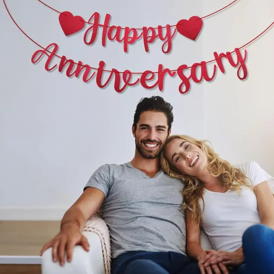 Happy Anniversary Banner Party Decoration {4}