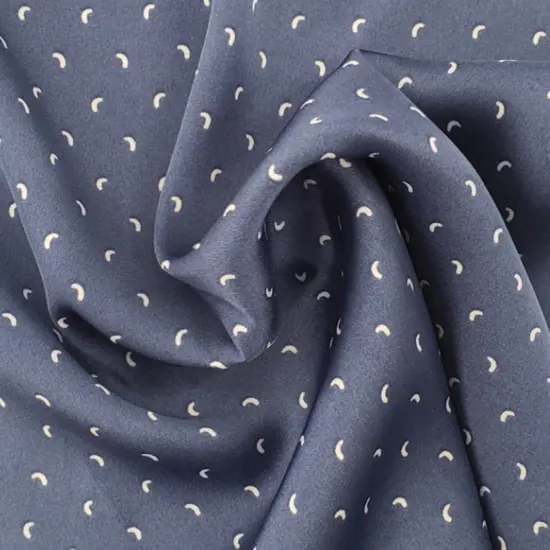 1 Yard Poly Dull Satin Navy/Ivory Woven Fabric, 57/58&Prime; Wide {1}