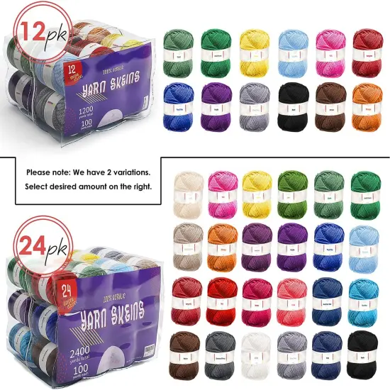 2400 Yards Crochet Yarn for Crocheting and Knitting Yarn {2}