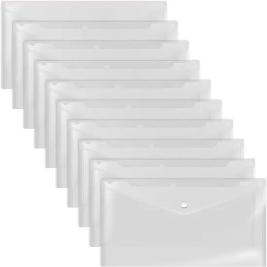 Products Clear Reusable Plastic Envelopes with Snap Closure {1}