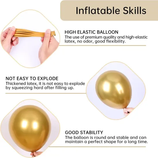 140pcs Black and Gold Party Balloons {4}