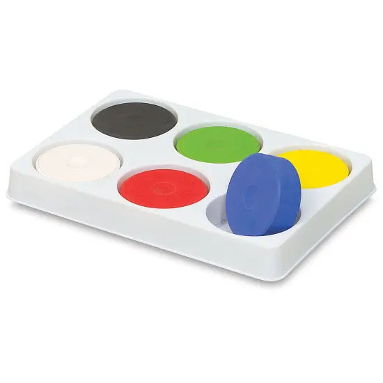 Blick Tempera Cakes - Set of 6, Cakes in Plastic Palette {2}