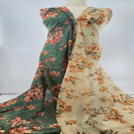 1 Yard Dark Ivy Yoryu Chiffon Apparel Fabric, Sheer, Lightweight, 57/58" Wide,100% polyester {2}