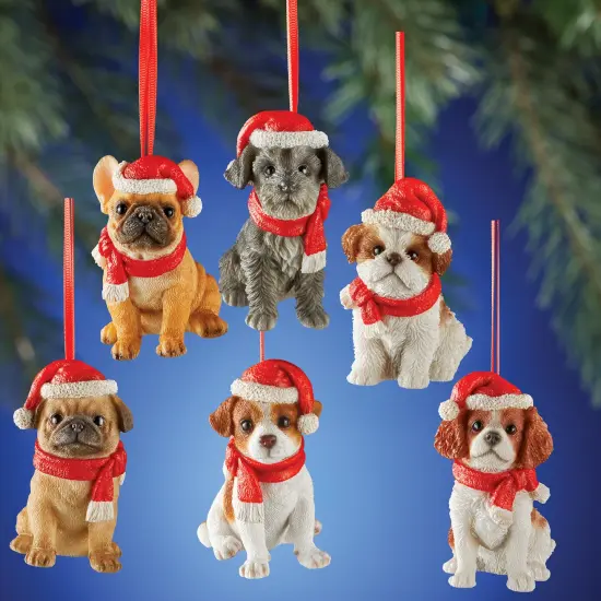 Collections Etc Santa Pups Ornament {3}
