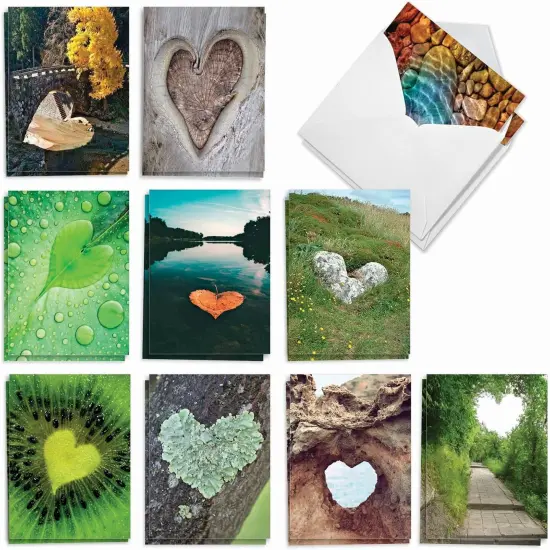 20 Cute Boxed Cards (4 x 5.12 Inch) - Assorted Blank Set (10 Designs, 2 Each) - Heartscapes {1}