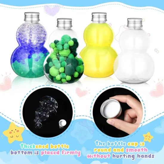 24 Pcs Empty Plastic Sensory Bottles with Aluminium Lids {3}