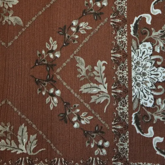 1 Yard Rust Rayon Crinkle Crepon Apparel Fabric, 50/52&rdquo; Wide {2}