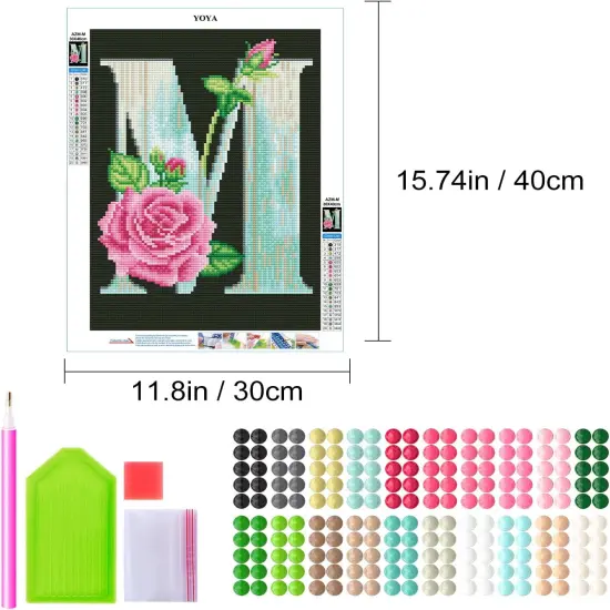 5D Flowers Letters Diamond Painting Kits for Adults {2}