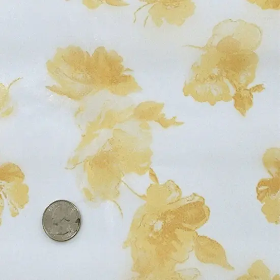 1 Yard Luminous Off White Yellow Satin Organza Apparel Fabric 56/57" Width {3}