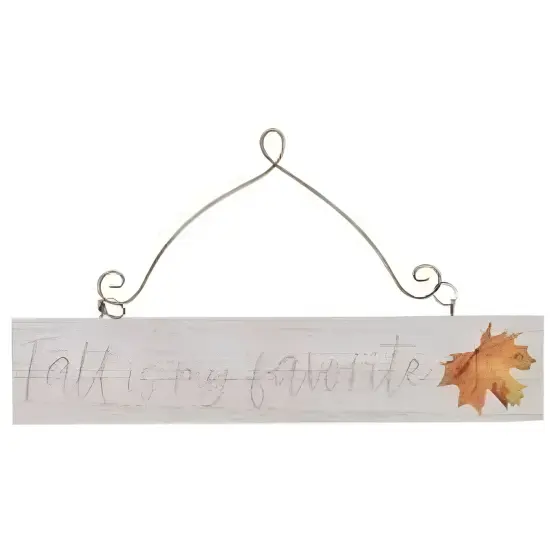 Wood Fall Leaf Hanging Ornaments with Gold Hangers 4 Asstd. {2}