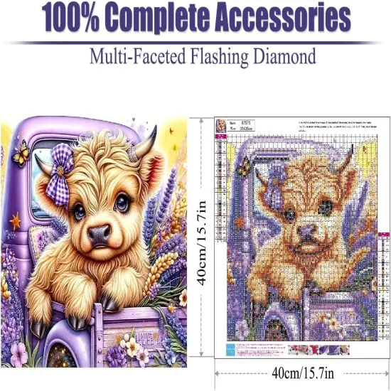Cow Diamond Art Painting Kits 12x12 in {2}