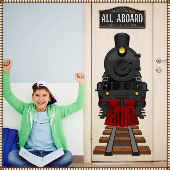 Train Classroom Door Decorating Kit 39 x 18 Inches {3}