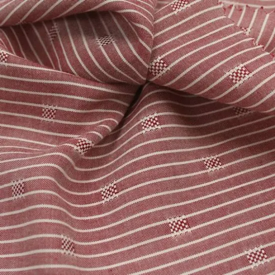1 Yard Mauve Rayon Dobby Pin Stripe Fabric 57/58" Wide Lightweight Apparel Material {1}