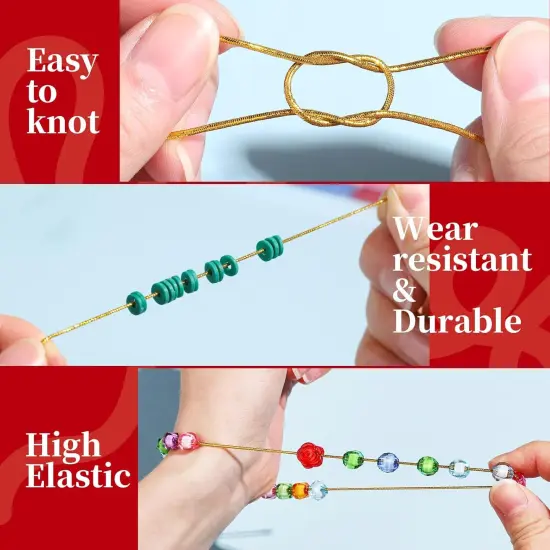 Gold Metallic Elastic String {4}