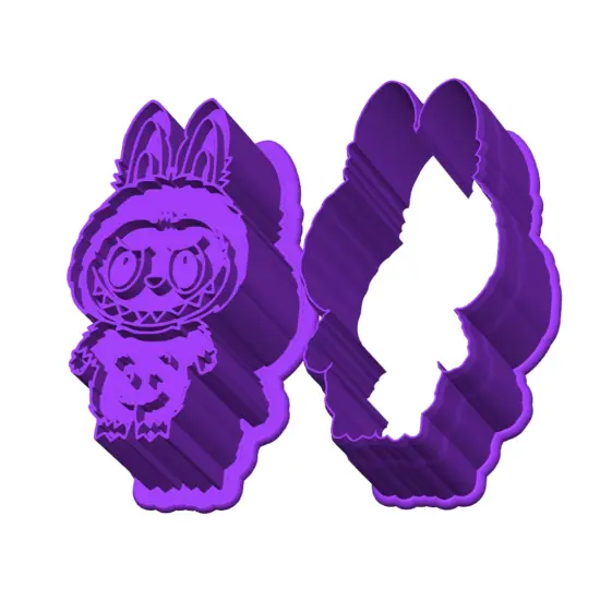 Cute Furry Creature Full Body POPPER Mold W Embosser {6}