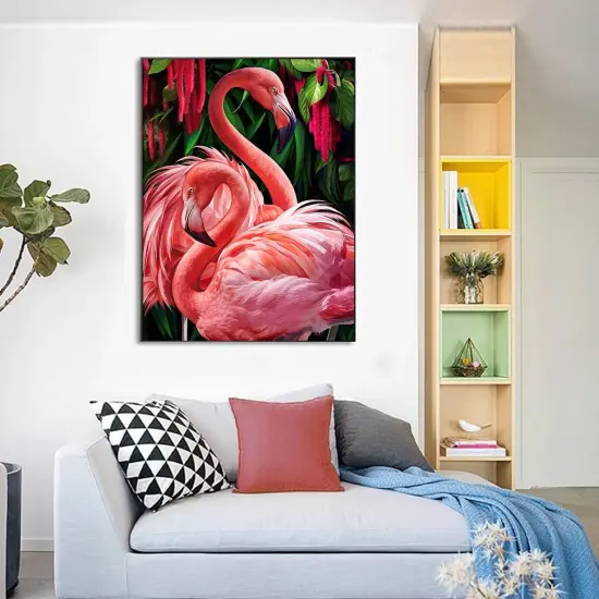 Diamond Art Kits for Adults 5D Full Drill Diamond Painting Kit for Adults, Flamingo Cross Stitch Art Kits Painting with Diamonds 11.8&times;15.7 Inch {2}