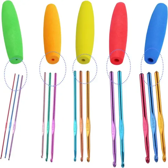 5PCS Crochet Hook Grips Set Ergonomic {2}