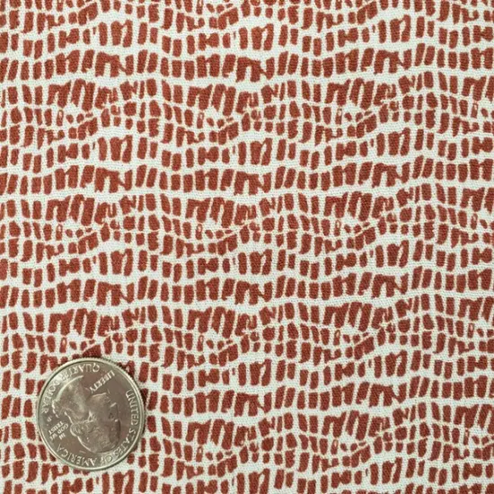 1 Yard Brick Rayon Crinkle Apparel Fabric 50/52 inches Width {1}