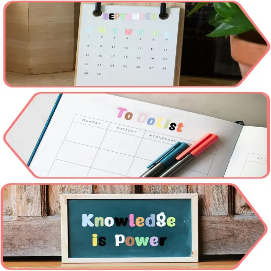 4560 Pieces Multicolor 1/2 Inch Letter Stickers {4}