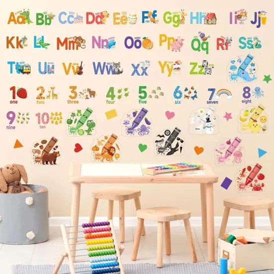 Alphabet Numbers Wall Decals {3}