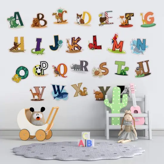 Alphabet Wall Decals - Colorful ABC Wall Stickers {3}