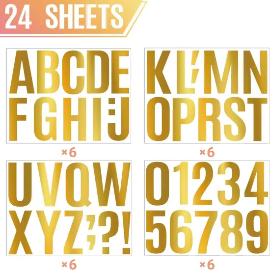 24 Sheets Letter Stickers Bulletin Board Letters {2}