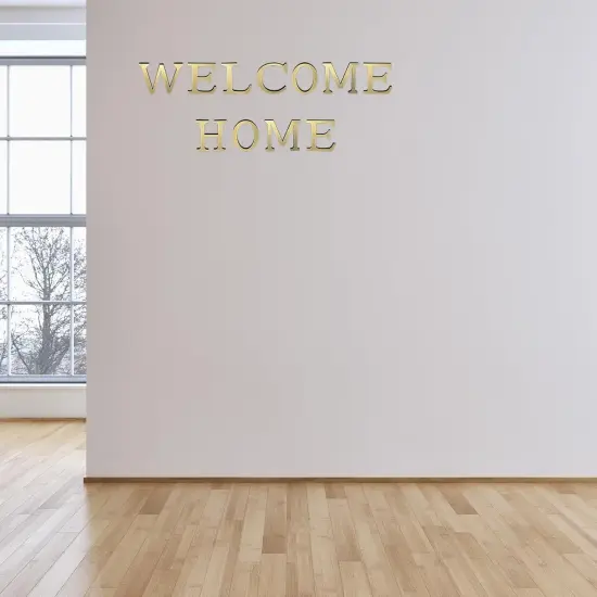 3D Acrylic Alphabet Mirror Wall Stickers {5}