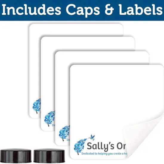 2 Pack Empty Amber Glass Spray Bottles - Large 16oz {4}