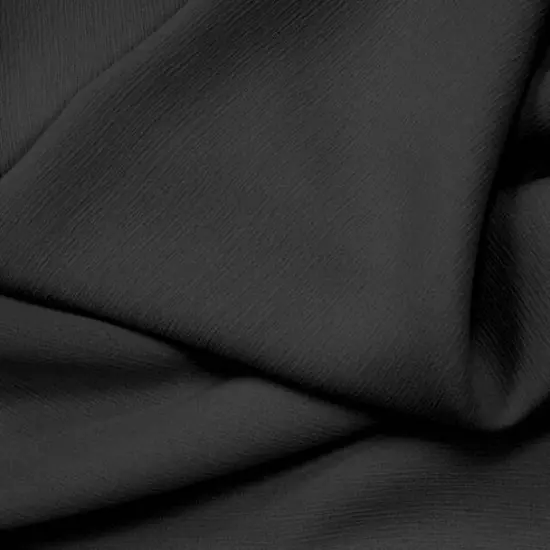 1 Yard Black Crepe Ellisa Lightweight Polyester Fabric 58/60 Inches Wide for Clothing {1}