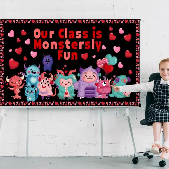 Monstersly Valentines Day Bulletin Board Kit {5}