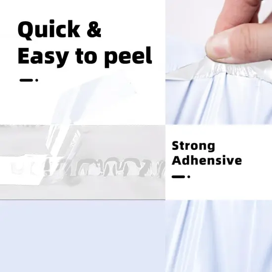 100 pcs 10x13 Inches White x Silver Poly Mailers Shipping Envelopes {3}