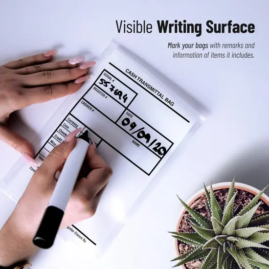 Clear Plastic Cash Envelopes | Pack of 500 {3}