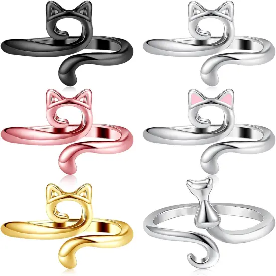 6 Pcs Crochet Rings for Finger Adjustable {1}