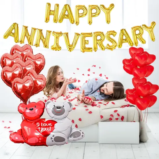 Happy Anniversary Decorations - Balloons, Banner {5}