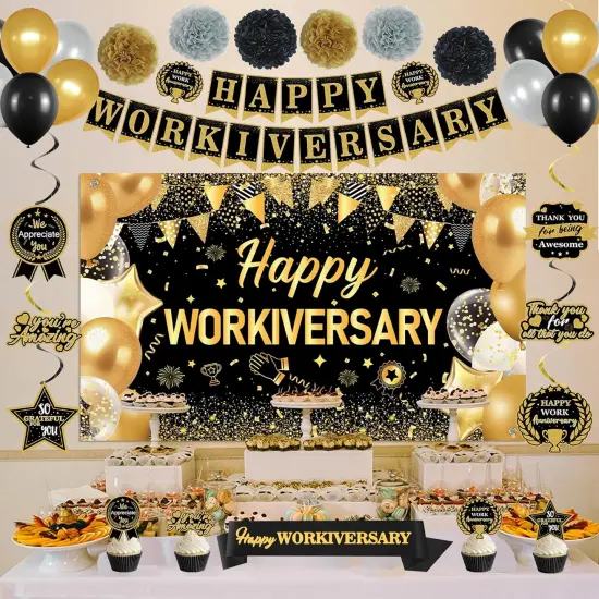31PC- Happy Workiversary Party Decorations for Men Women {3}