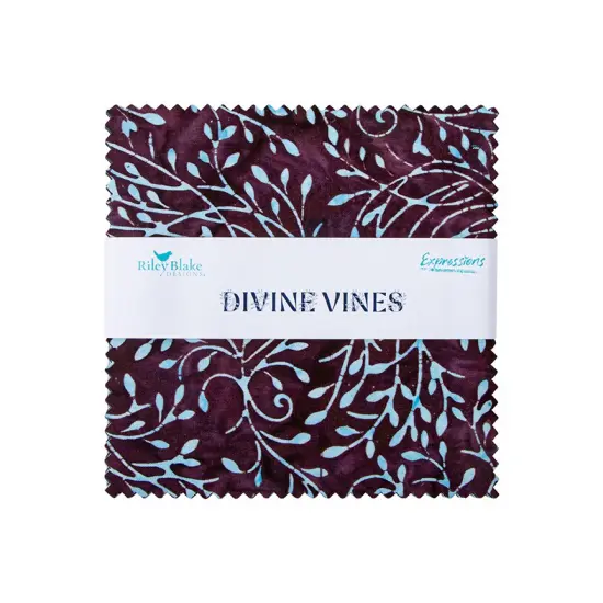 Expressions Batiks 5" Square Pack (Charm Pack / 5" Stacker) in Divine Vines by Riley Blake Designs for Riley Blake (5-23304-42) {1}