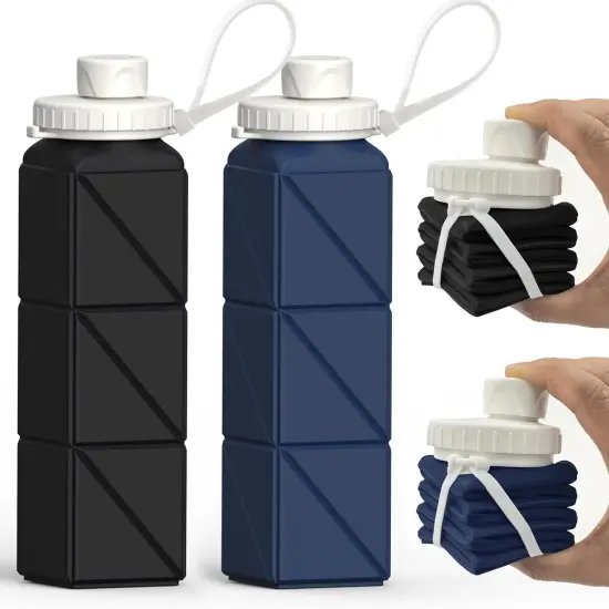Silicone Foldable Portable Water Bottle {1}