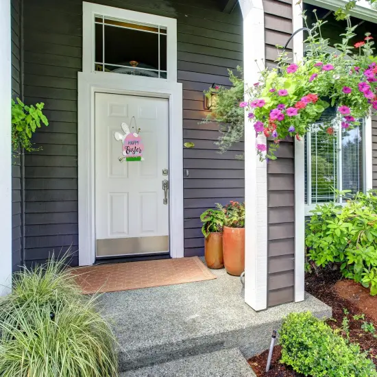 Easter Bunny Door Hanger 3D Spring Wall Decor {5}