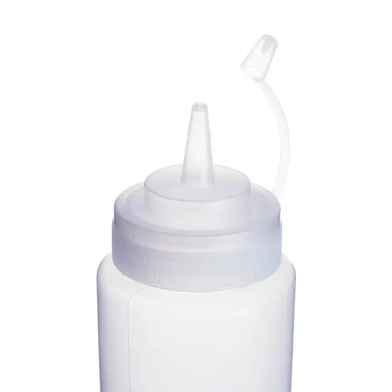 6 Pack 24 oz Plastic Condiment Squeeze Bottles with Caps, Empty Squirt Bottles for Ketchup, Mustard, Sauces Clear {7}