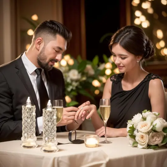 6PCS- 6PCS Romantic Battery Operated Candles Led Pillar {5}