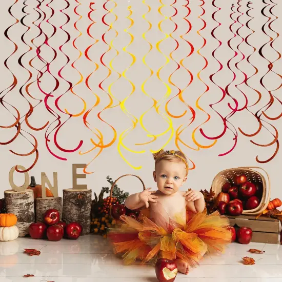 36 Pcs Fall Hanging Swirl Decorations {4}