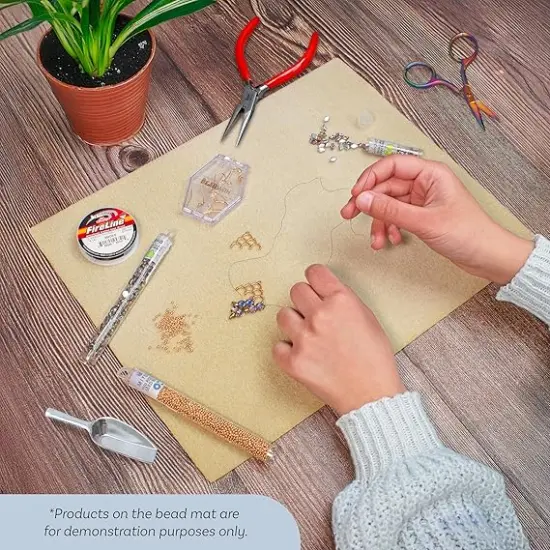 The Beadsmith Beading Mats Set &ndash; Double-Sided Stringing Work Mats, 3-Pack, 11"x14" Each, Washable, Wrinkle-Free, Soft Foam-Like Texture {5}