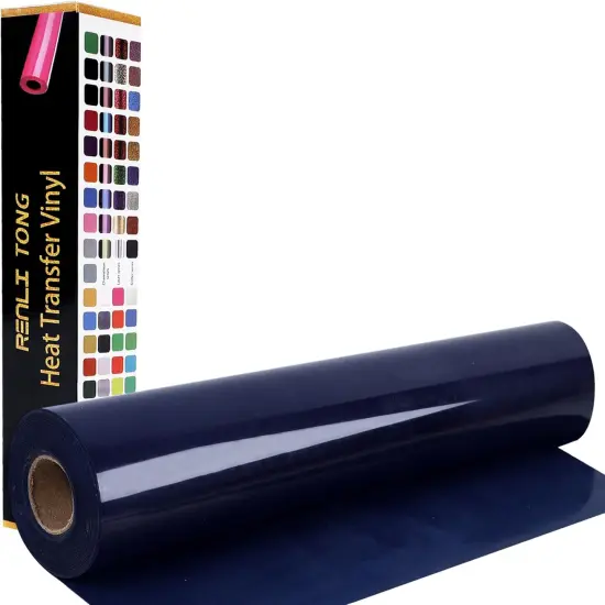 Navy Iron on Vinyl 12Inch by 15ft Roll HTV {1}