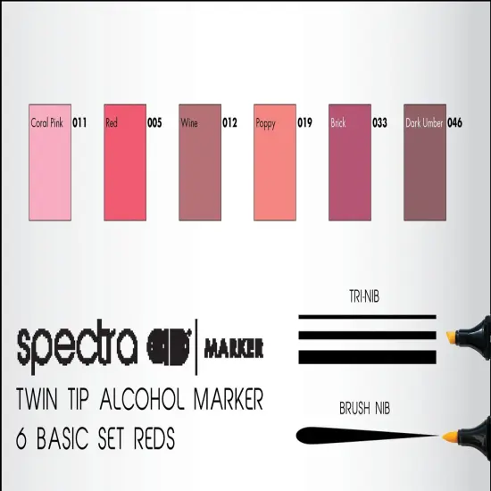 Spectra AD&reg; Marker Sets, 6 Colors Red {2}