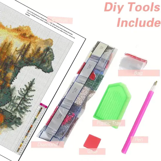 DIY Forest Bear Diamond Painting Kits {5}