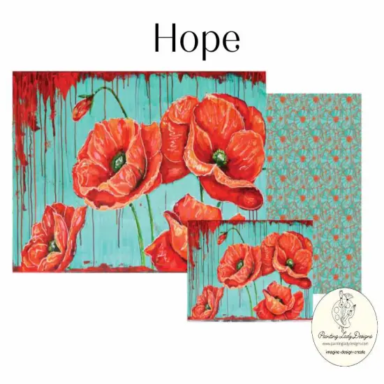 Poppy Pattern Decoupage Paper for Crafting and Multi Media Art(Medium - 18x24 inches) {2}