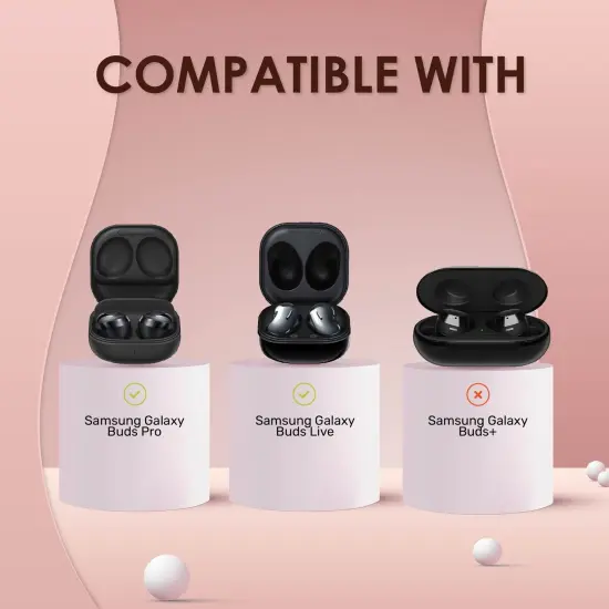 Insten Case For Samsung Galaxy Buds Pro Case (2021) / Galaxy Buds Live Case (2020) Soft TPU Protective Cover with Keychain, Support Wireless Charging, Clear Black {7}