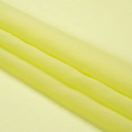 1 Yard Sunny Lime Crinkled Silk Chiffon Sheer Draping, 43 Inches Wide {4}
