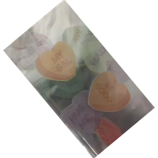Large Conversation Hearts Cello Treat Bag {3}