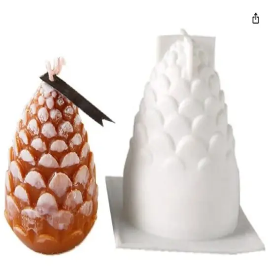 3D Pine Cones Silicone Mold for DIY Candle Making Molds {3}